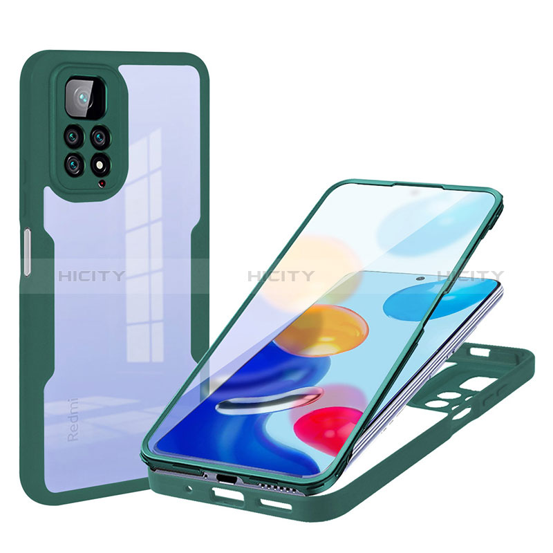 Coque Ultra Fine Silicone Souple Housse Etui 360 Degres Avant et Arriere pour Xiaomi Redmi Note 11 4G (2022) Vert Plus