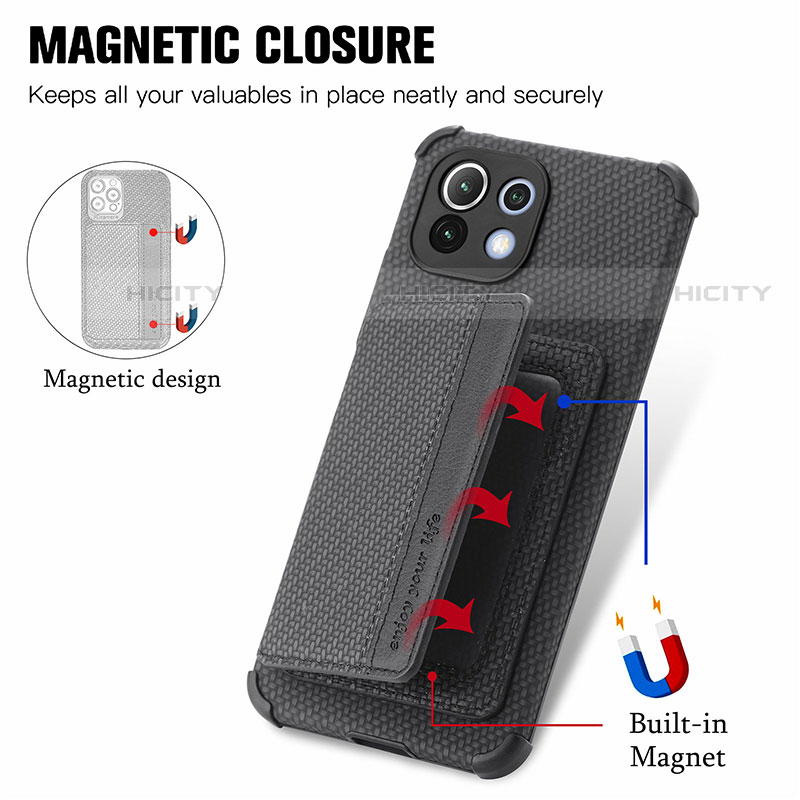 Coque Ultra Fine Silicone Souple Housse Etui avec Aimante Magnetique A04 pour Xiaomi Mi 11 Lite 4G Plus