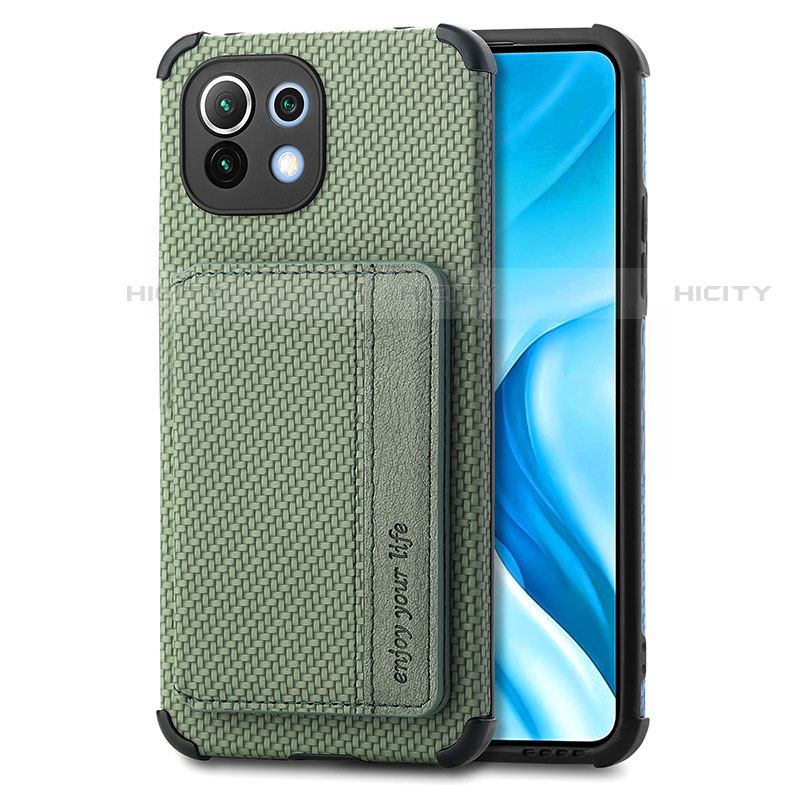 Coque Ultra Fine Silicone Souple Housse Etui avec Aimante Magnetique A04 pour Xiaomi Mi 11 Lite 5G NE Vert Plus