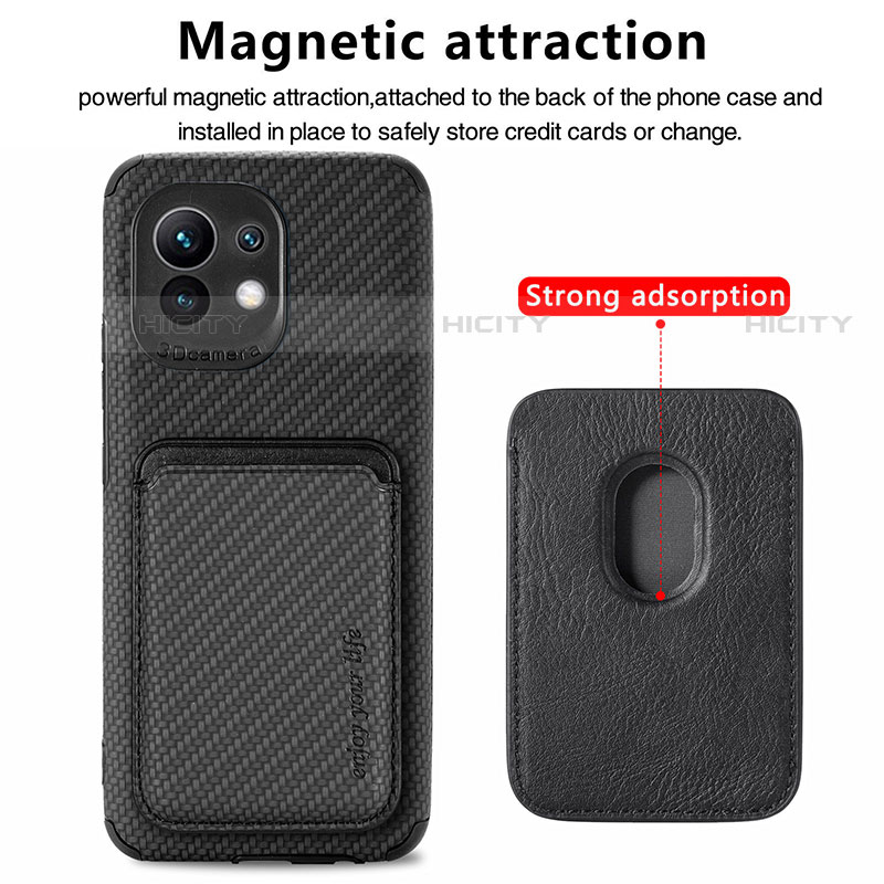 Coque Ultra Fine Silicone Souple Housse Etui avec Aimante Magnetique A05 pour Xiaomi Mi 11 Lite 5G NE Plus