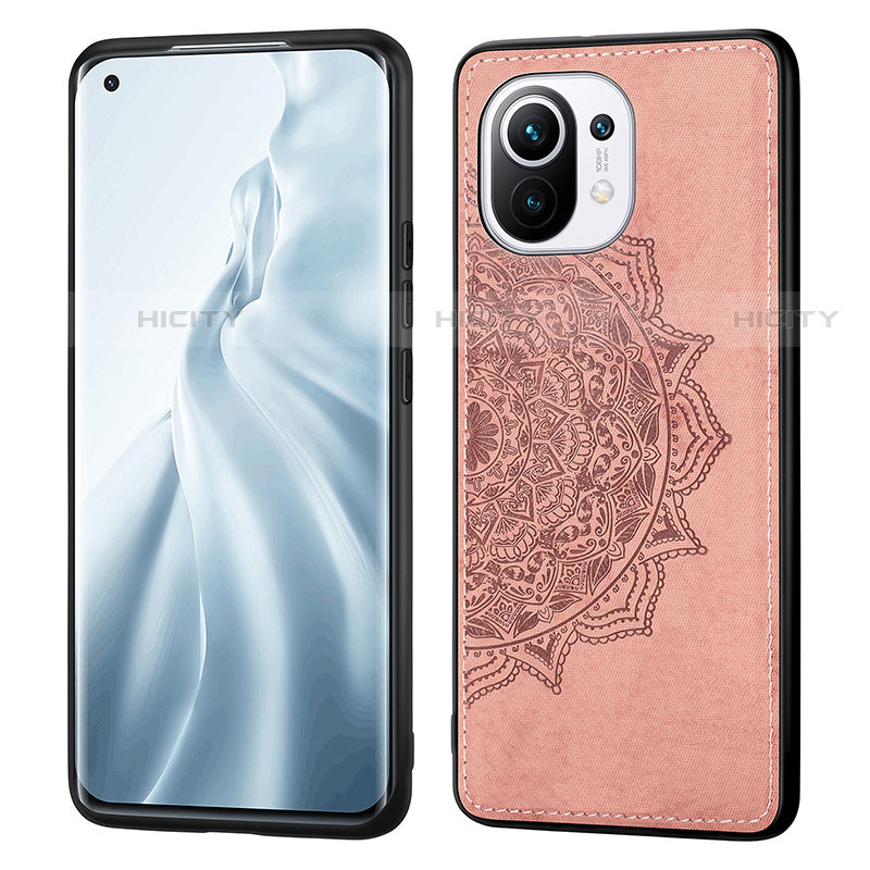 Coque Ultra Fine Silicone Souple Housse Etui avec Aimante Magnetique A07 pour Xiaomi Mi 11 5G Rose Plus