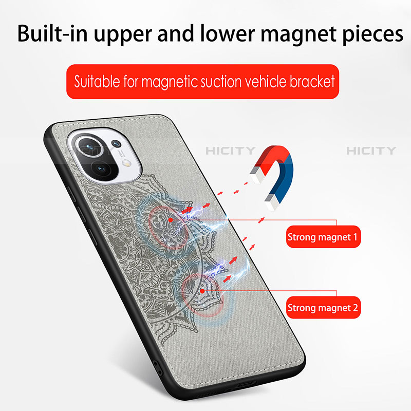 Coque Ultra Fine Silicone Souple Housse Etui avec Aimante Magnetique A07 pour Xiaomi Mi 11 Lite 5G Plus