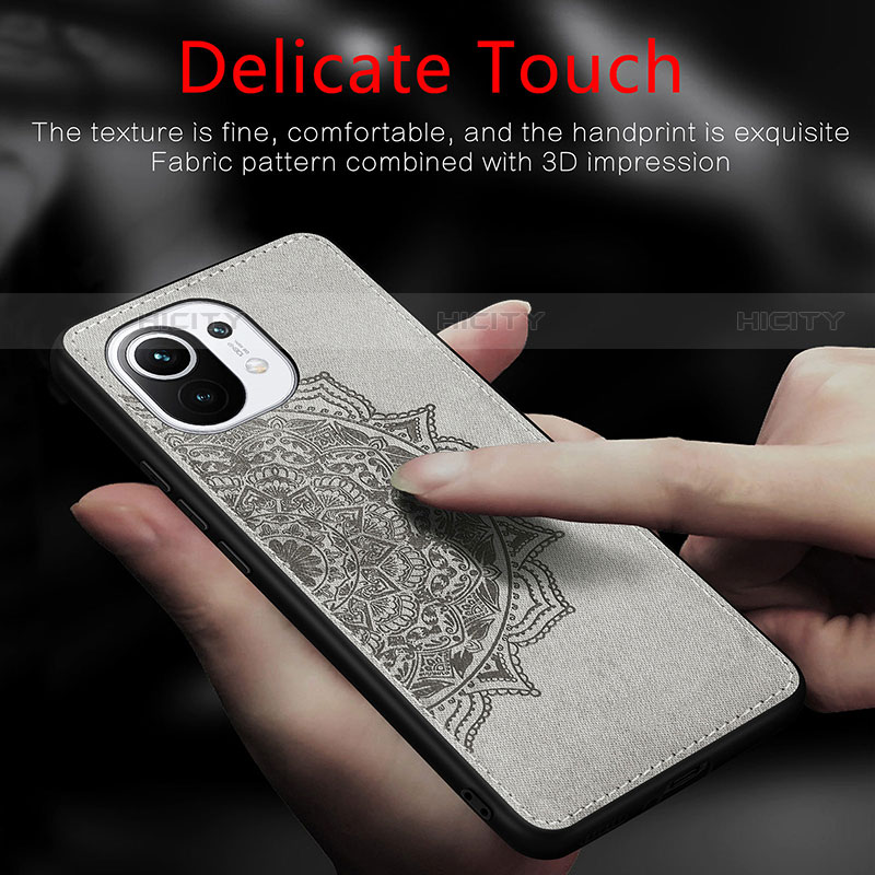 Coque Ultra Fine Silicone Souple Housse Etui avec Aimante Magnetique A08 pour Xiaomi Mi 11 Lite 5G NE Plus