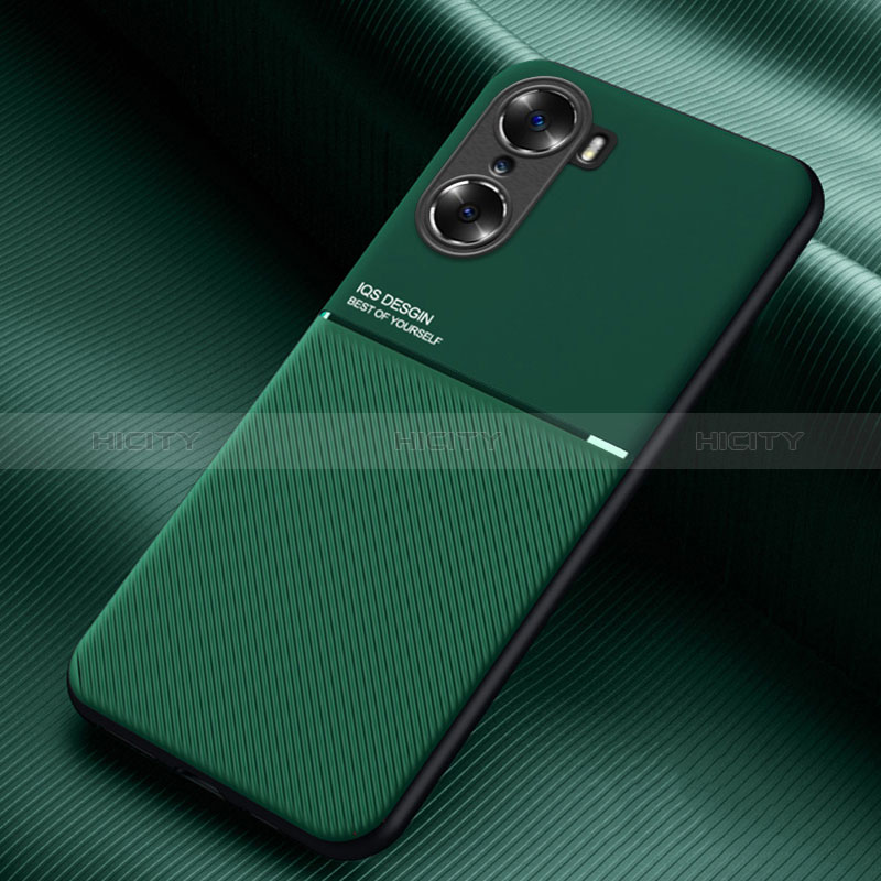 Coque Ultra Fine Silicone Souple Housse Etui avec Aimante Magnetique pour Huawei Honor 60 Pro 5G Vert Plus