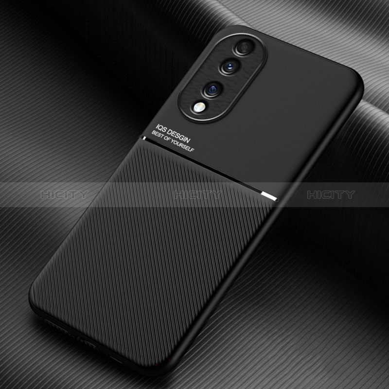 Coque Ultra Fine Silicone Souple Housse Etui avec Aimante Magnetique pour Huawei Honor 70 5G Noir Plus