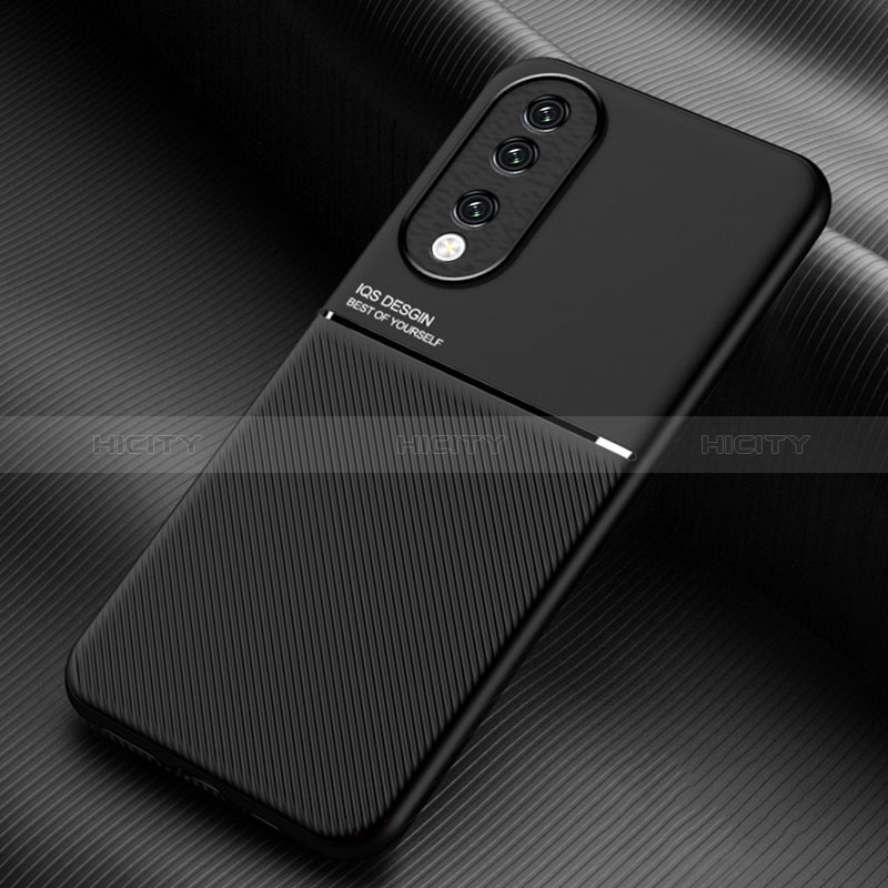 Coque Ultra Fine Silicone Souple Housse Etui avec Aimante Magnetique pour Huawei Honor 90 5G Noir Plus