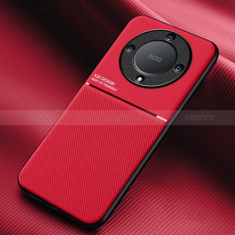 Coque Ultra Fine Silicone Souple Housse Etui avec Aimante Magnetique pour Huawei Honor Magic5 Lite 5G Rouge Plus