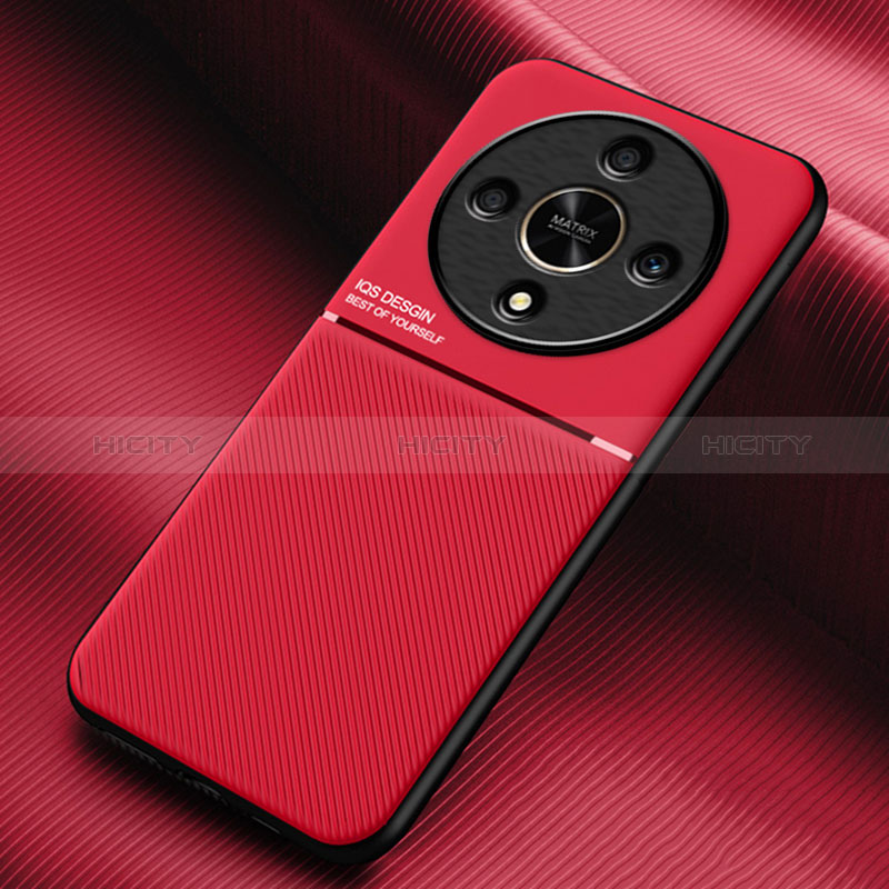 Coque Ultra Fine Silicone Souple Housse Etui avec Aimante Magnetique pour Huawei Honor Magic6 Lite 5G Rouge Plus