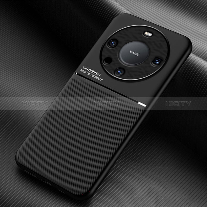 Coque Ultra Fine Silicone Souple Housse Etui avec Aimante Magnetique pour Huawei Mate 60 Noir Plus