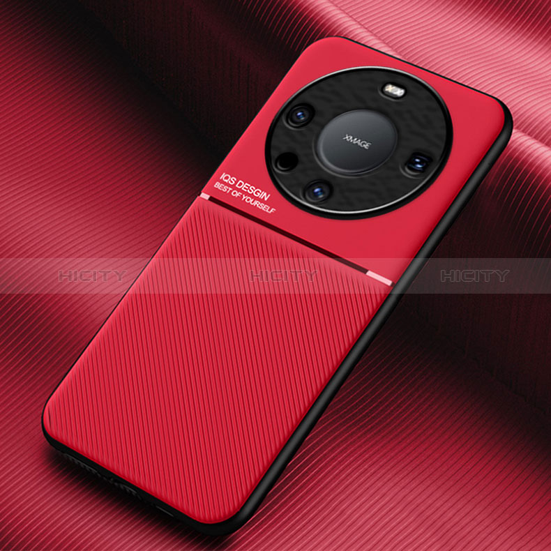 Coque Ultra Fine Silicone Souple Housse Etui avec Aimante Magnetique pour Huawei Mate 60 Pro+ Plus Rouge Plus