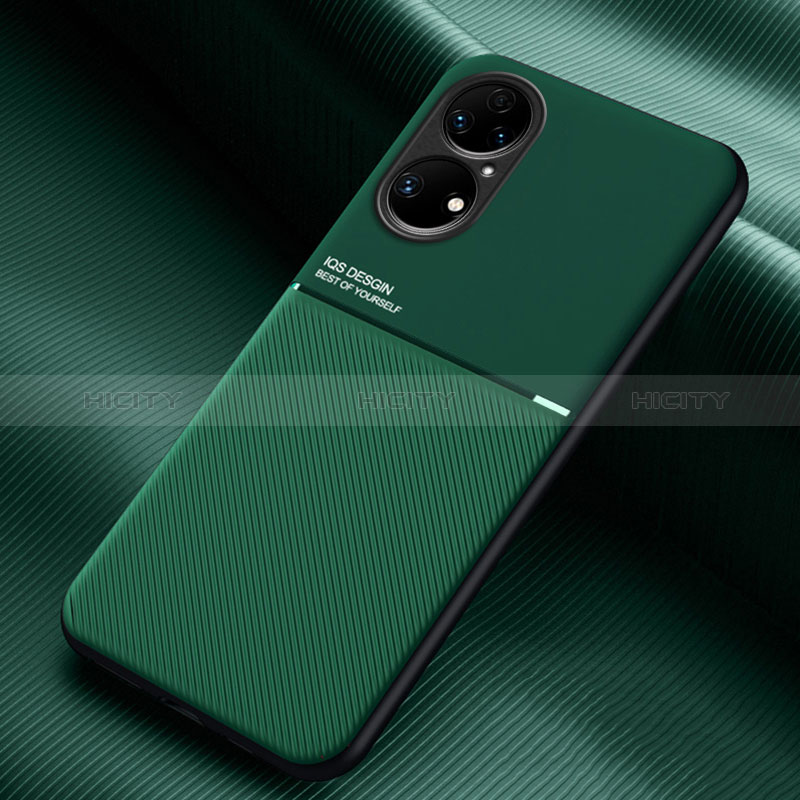 Coque Ultra Fine Silicone Souple Housse Etui avec Aimante Magnetique pour Huawei P50 Pro Vert Plus