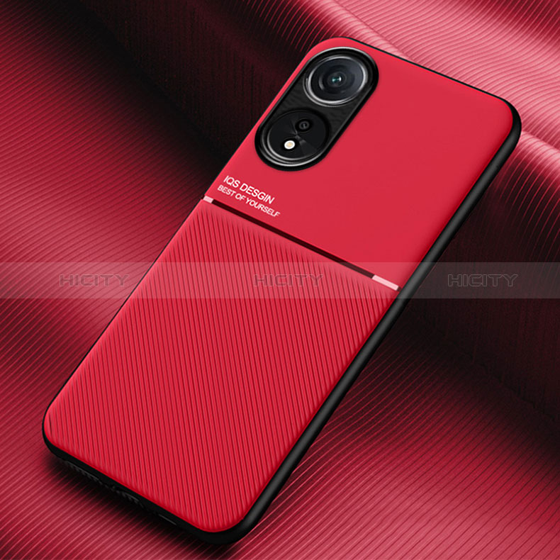 Coque Ultra Fine Silicone Souple Housse Etui avec Aimante Magnetique pour Oppo A18 Rouge Plus