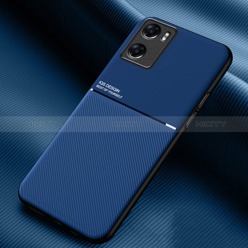 Coque Ultra Fine Silicone Souple Housse Etui avec Aimante Magnetique pour Oppo A57e Bleu Plus