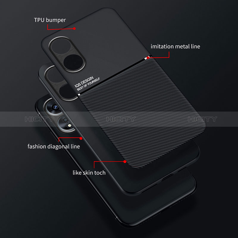 Coque Ultra Fine Silicone Souple Housse Etui avec Aimante Magnetique pour Oppo A78 5G Plus