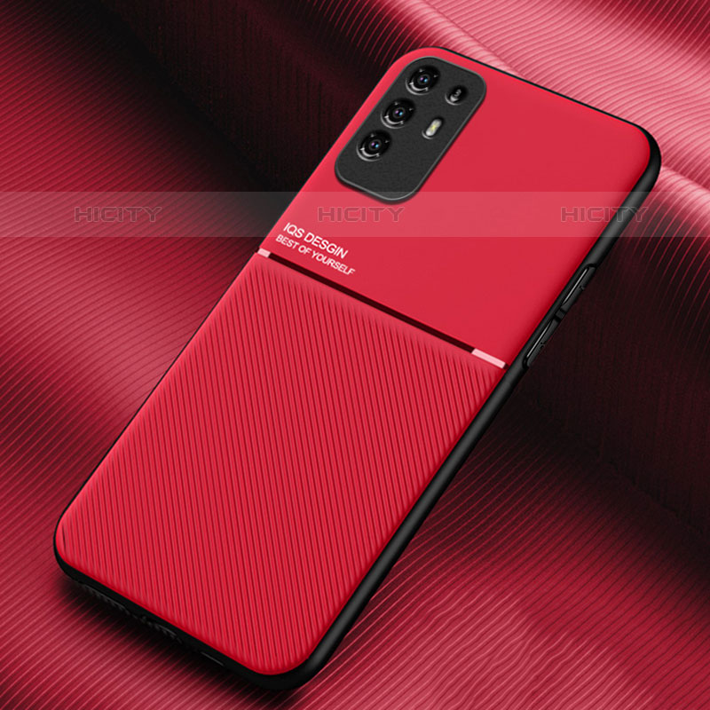 Coque Ultra Fine Silicone Souple Housse Etui avec Aimante Magnetique pour Oppo A95 5G Rouge Plus