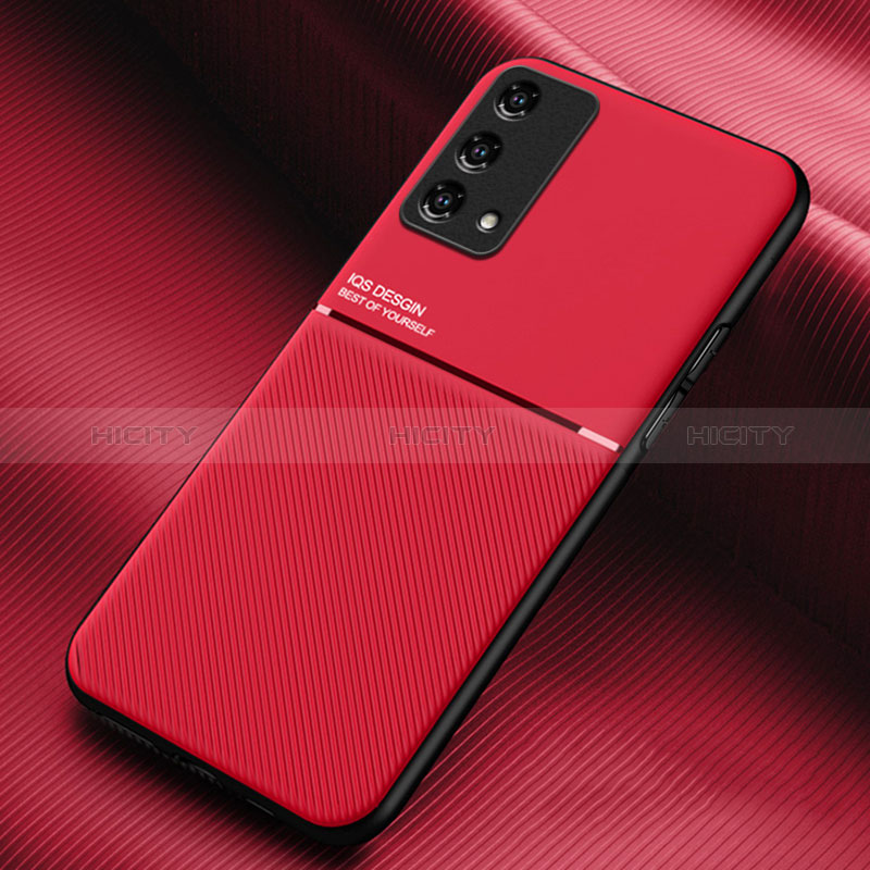 Coque Ultra Fine Silicone Souple Housse Etui avec Aimante Magnetique pour Oppo F19s Rouge Plus