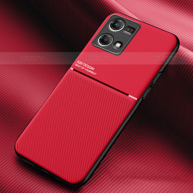 Coque Ultra Fine Silicone Souple Housse Etui avec Aimante Magnetique pour Oppo F21 Pro 4G Rouge Plus