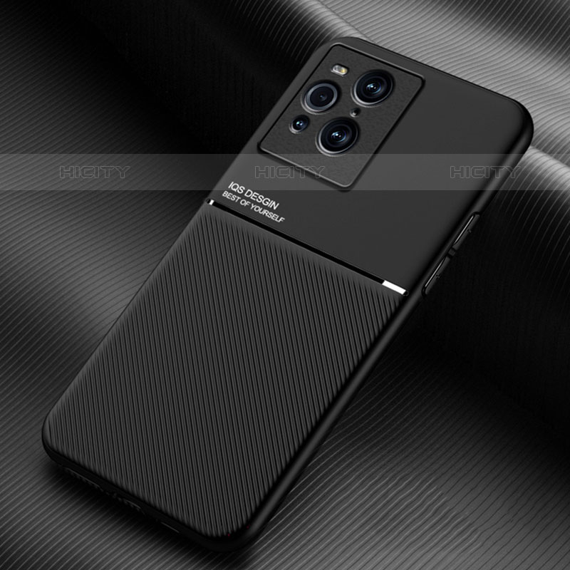 Coque Ultra Fine Silicone Souple Housse Etui avec Aimante Magnetique pour Oppo Find X3 Pro 5G Noir Plus