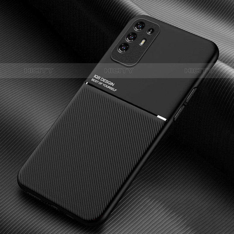 Coque Ultra Fine Silicone Souple Housse Etui avec Aimante Magnetique pour Oppo Reno5 Z 5G Noir Plus