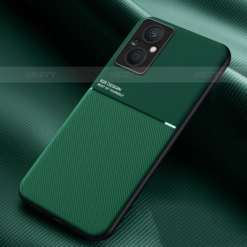 Coque Ultra Fine Silicone Souple Housse Etui avec Aimante Magnetique pour Oppo Reno7 Lite 5G Vert Plus