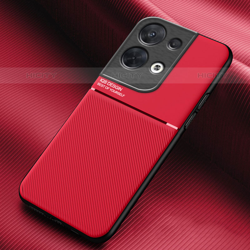 Coque Ultra Fine Silicone Souple Housse Etui avec Aimante Magnetique pour Oppo Reno8 Pro 5G Rouge Plus