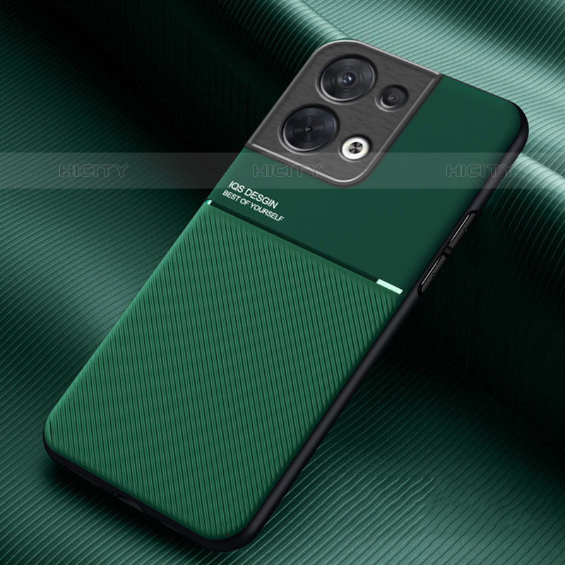 Coque Ultra Fine Silicone Souple Housse Etui avec Aimante Magnetique pour Oppo Reno9 5G Vert Plus