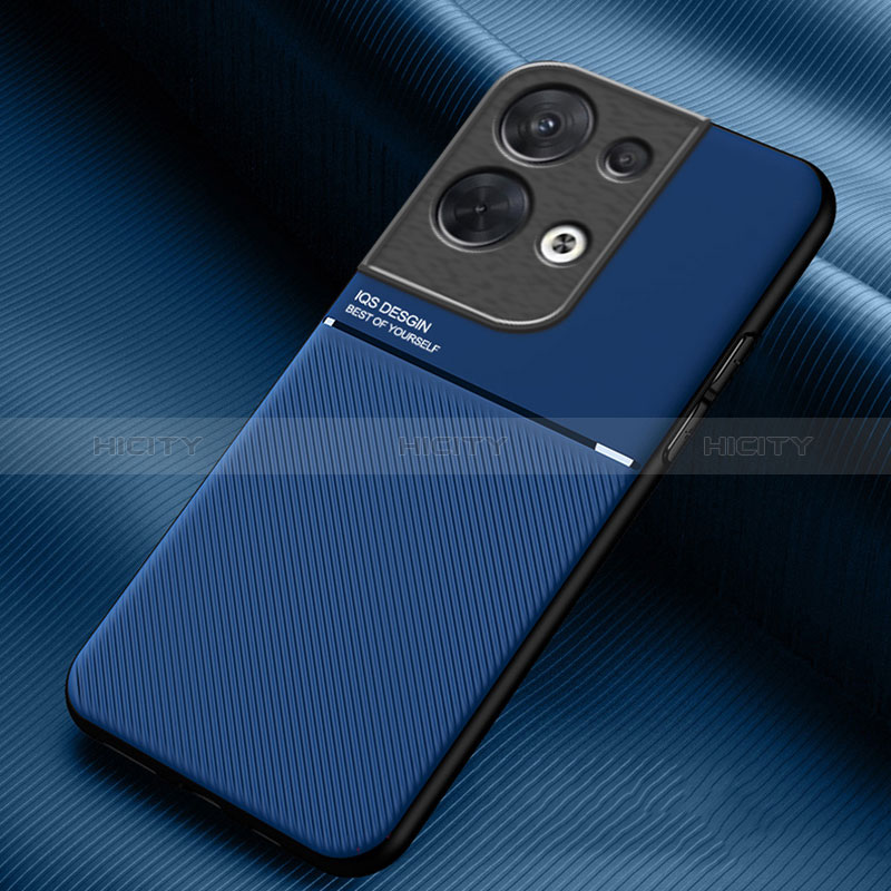 Coque Ultra Fine Silicone Souple Housse Etui avec Aimante Magnetique pour Oppo Reno9 Pro+ Plus 5G Bleu Plus