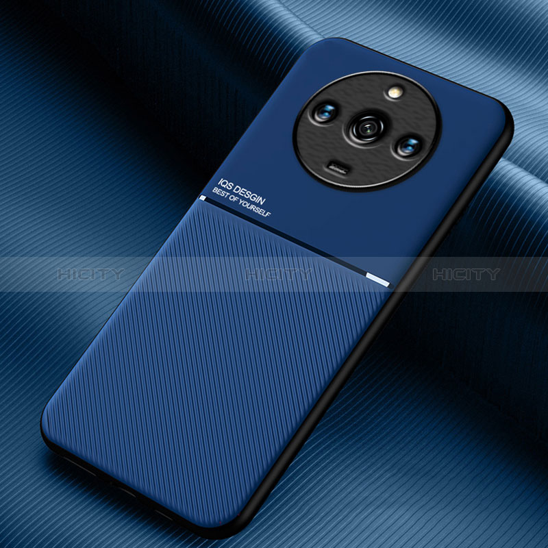 Coque Ultra Fine Silicone Souple Housse Etui avec Aimante Magnetique pour Realme Narzo 60 5G Bleu Plus