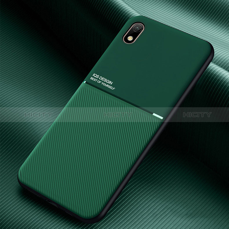 Coque Ultra Fine Silicone Souple Housse Etui avec Aimante Magnetique pour Samsung Galaxy A01 Core Vert Plus