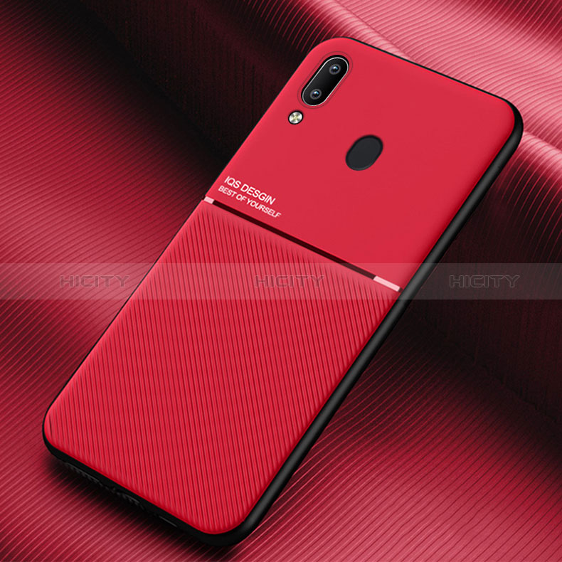 Coque Ultra Fine Silicone Souple Housse Etui avec Aimante Magnetique pour Samsung Galaxy A30 Rouge Plus