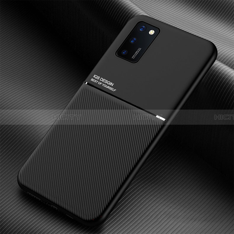 Coque Ultra Fine Silicone Souple Housse Etui avec Aimante Magnetique pour Samsung Galaxy F02S SM-E025F Noir Plus