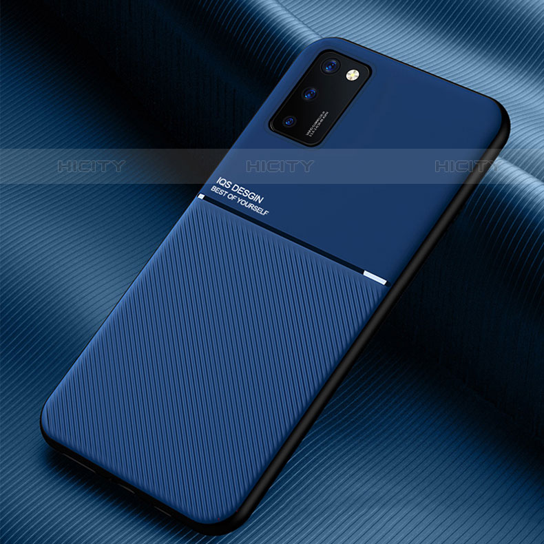 Coque Ultra Fine Silicone Souple Housse Etui avec Aimante Magnetique pour Samsung Galaxy M02s Bleu Plus