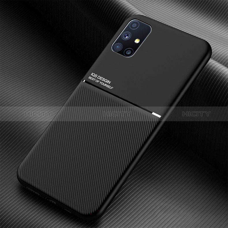 Coque Ultra Fine Silicone Souple Housse Etui avec Aimante Magnetique pour Samsung Galaxy M51 Noir Plus