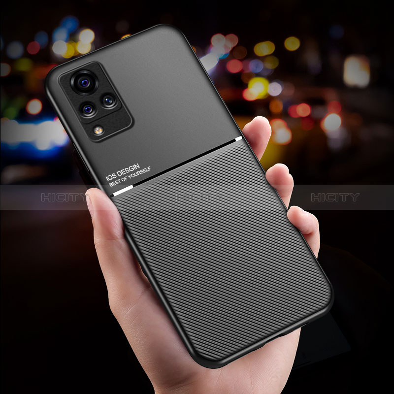 Coque Ultra Fine Silicone Souple Housse Etui avec Aimante Magnetique pour Vivo V21e 4G Plus