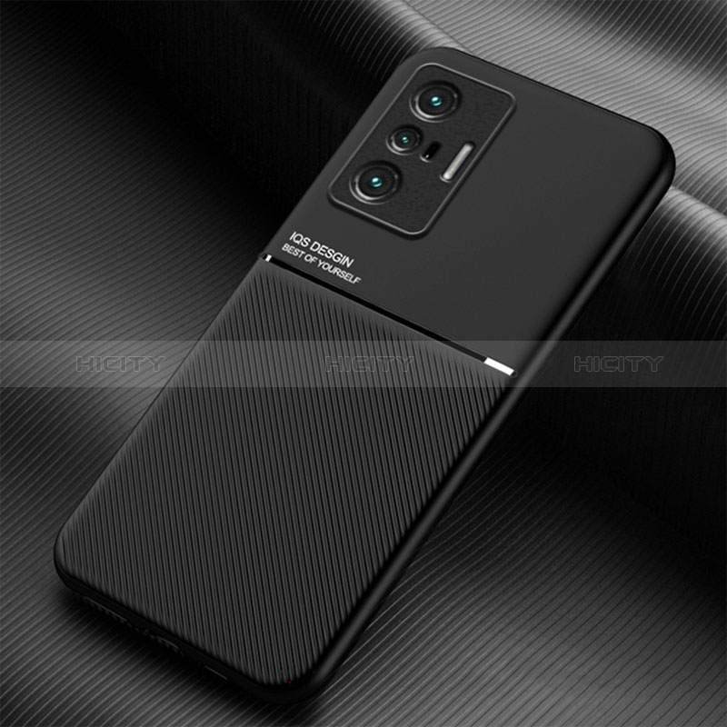 Coque Ultra Fine Silicone Souple Housse Etui avec Aimante Magnetique pour Vivo X70t Noir Plus