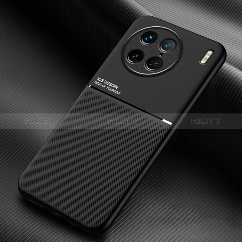 Coque Ultra Fine Silicone Souple Housse Etui avec Aimante Magnetique pour Vivo X90 Pro 5G Noir Plus