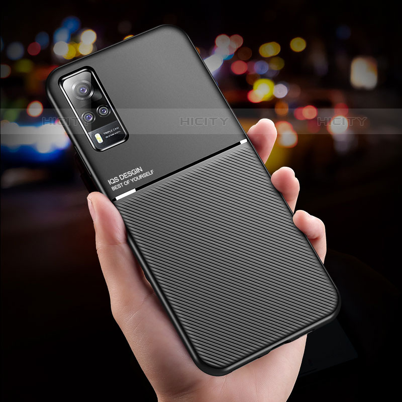 Coque Ultra Fine Silicone Souple Housse Etui avec Aimante Magnetique pour Vivo Y51A Plus