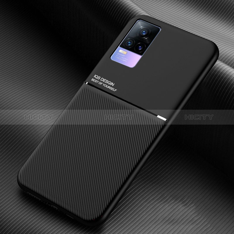 Coque Ultra Fine Silicone Souple Housse Etui avec Aimante Magnetique pour Vivo Y73 (2021) Noir Plus