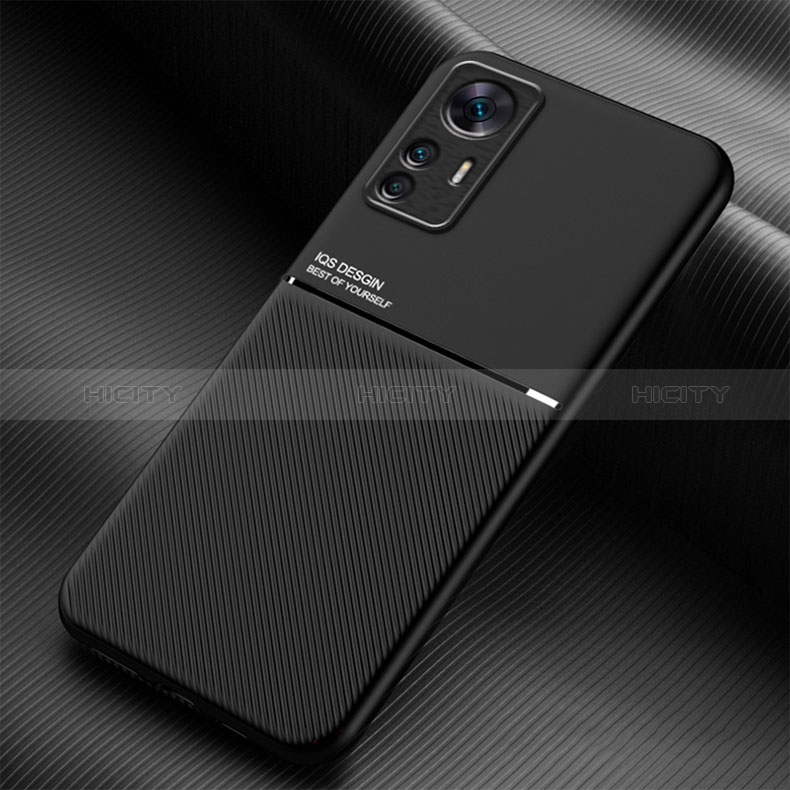 Coque Ultra Fine Silicone Souple Housse Etui avec Aimante Magnetique pour Xiaomi Mi 12T 5G Noir Plus