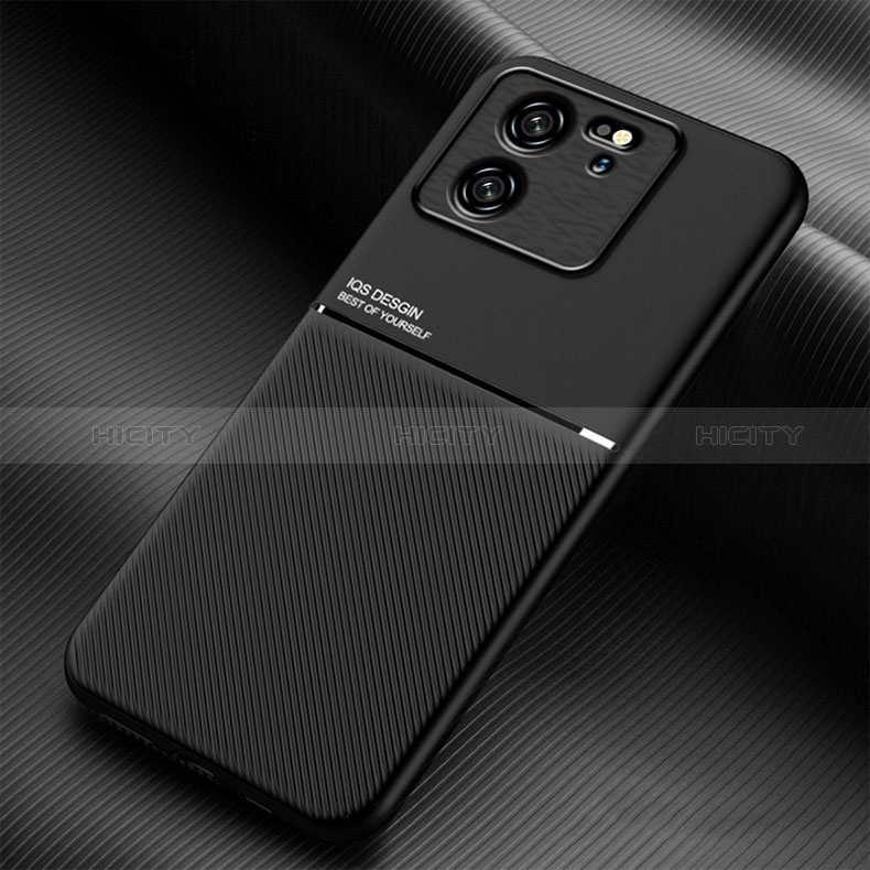 Coque Ultra Fine Silicone Souple Housse Etui avec Aimante Magnetique pour Xiaomi Mi 13T 5G Noir Plus