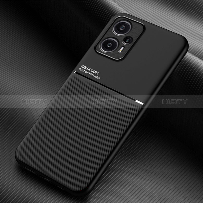 Coque Ultra Fine Silicone Souple Housse Etui avec Aimante Magnetique pour Xiaomi Poco F5 5G Noir Plus