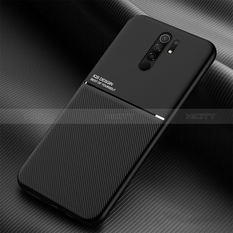 Coque Ultra Fine Silicone Souple Housse Etui avec Aimante Magnetique pour Xiaomi Poco M2 Noir Plus