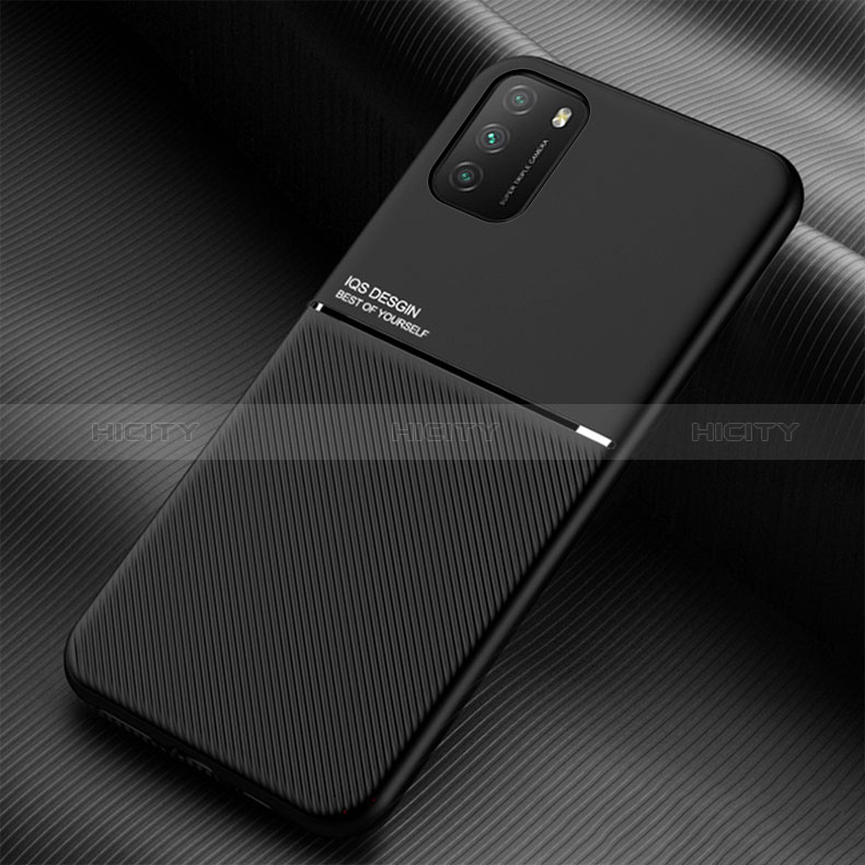 Coque Ultra Fine Silicone Souple Housse Etui avec Aimante Magnetique pour Xiaomi Poco M3 Noir Plus