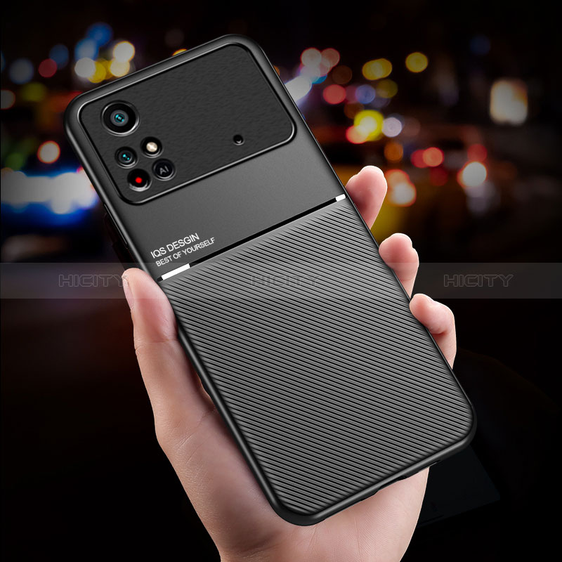 Coque Ultra Fine Silicone Souple Housse Etui avec Aimante Magnetique pour Xiaomi Poco M4 Pro 4G Plus