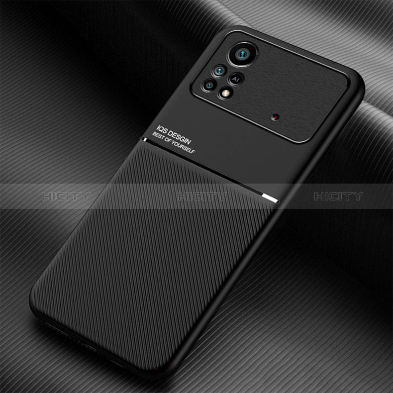 Coque Ultra Fine Silicone Souple Housse Etui avec Aimante Magnetique pour Xiaomi Poco X4 Pro 5G Noir Plus