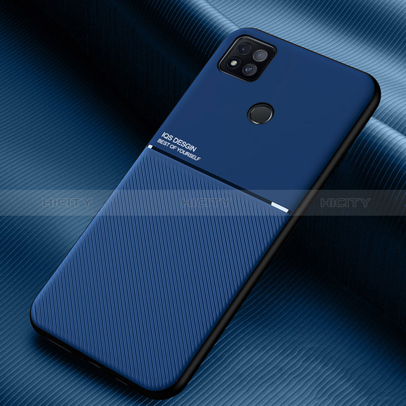 Coque Ultra Fine Silicone Souple Housse Etui avec Aimante Magnetique pour Xiaomi Redmi 9 Activ Bleu Plus