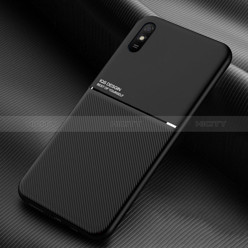 Coque Ultra Fine Silicone Souple Housse Etui avec Aimante Magnetique pour Xiaomi Redmi 9AT Noir Plus