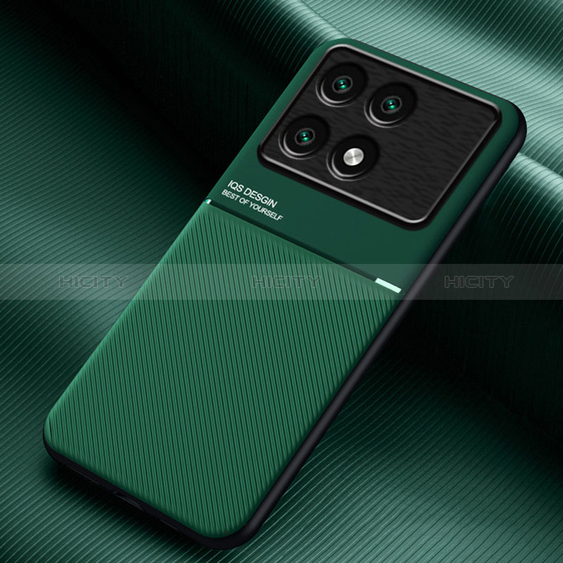 Coque Ultra Fine Silicone Souple Housse Etui avec Aimante Magnetique pour Xiaomi Redmi K70 5G Vert Plus