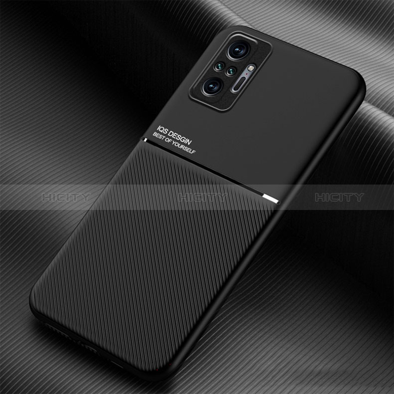 Coque Ultra Fine Silicone Souple Housse Etui avec Aimante Magnetique pour Xiaomi Redmi Note 10 Pro Max Noir Plus