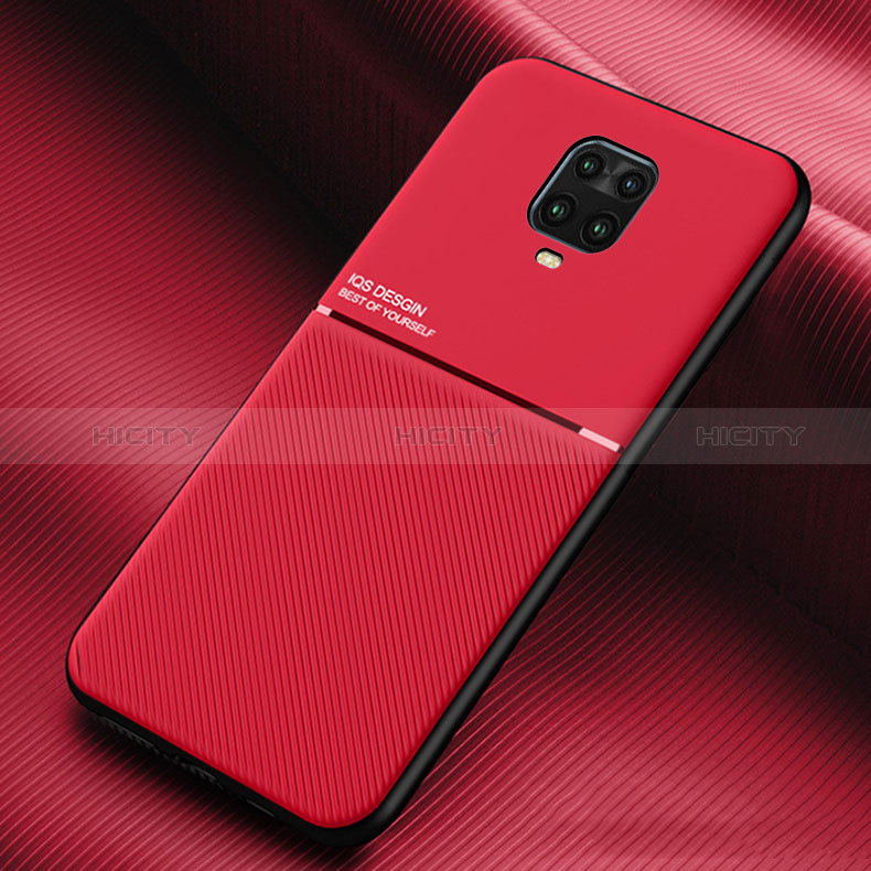 Coque Ultra Fine Silicone Souple Housse Etui avec Aimante Magnetique pour Xiaomi Redmi Note 9 Pro Max Rouge Plus